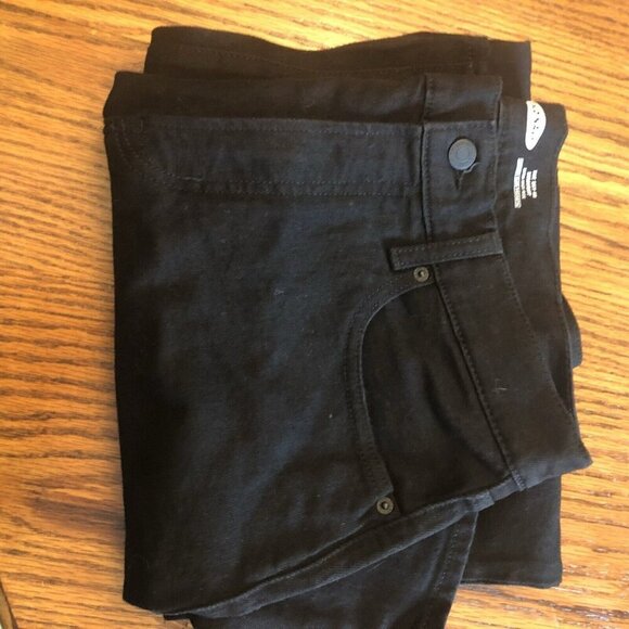 Old Navy The Sky-Hi Straight Extra High Rise Jean Women's Size 12 Black 5-Pocket - Picture 7 of 7